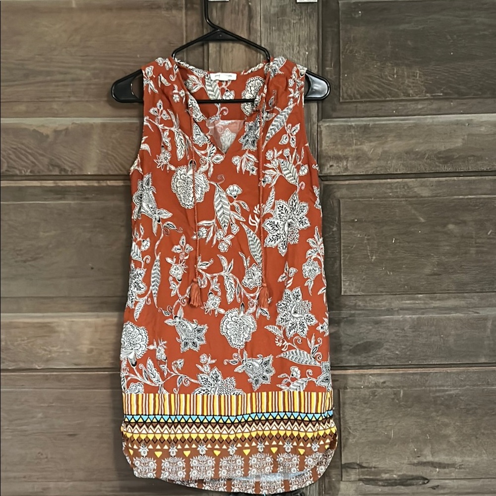 Beach Lunch Lounge Kayla Dress Women S Sleeveless Boho Tassel Tie Print Cover Up